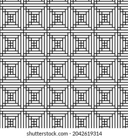 black straight line seamless pattern