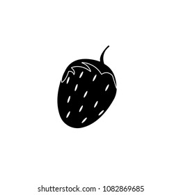 Black strawberry icon