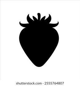 Black Strawberry  silhouette vector design

