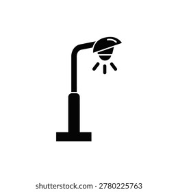 Black street lamp post icon
