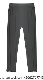 Black stretch pants. vector illustration	