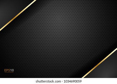 Modern Dark Metallic Background Overlap Layer Stock Vector (Royalty ...