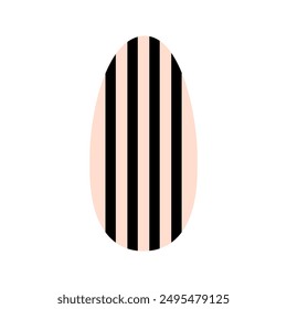black stripe nail art vector illustration template design