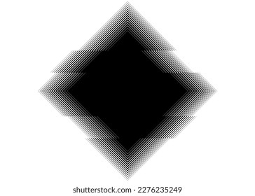Black striped design element on a white background. Abstract frame for printing, web design, advertising, Modern black and white background