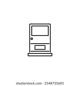 Black Striped Door Icon Design
