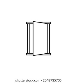 Black Striped Door Icon Design