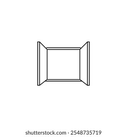 Black Striped Door Icon Design