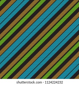 Black striped fabric texture seamless pattern. Vector illustration.