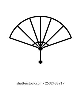 black striped fan icon design