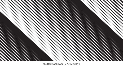 Textura de líneas degradadas de semitono rayadas negras. Fondo de gradación de rayas de Vertical descoloridas de delgado a grueso. abstracto moderno