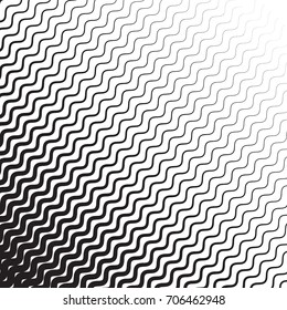 black striped halftone wave vector background