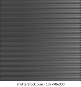 Black striped metal wall. Realistic vector.