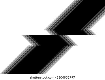 Patrón rayado negro sobre fondo blanco. Elemento de diseño. Fondo vectorial de moda.