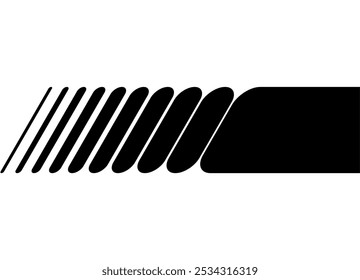 Black striped pattern on white background vector design element. Modern vector background. Place for text