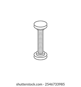 Design de ícone de pilar listrado preto