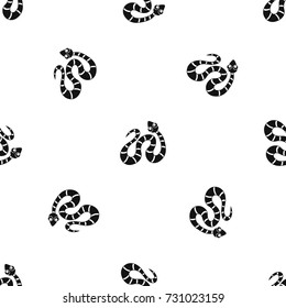 Black striped snake pattern repeat seamless in black color for any design. Vector geometric illustration