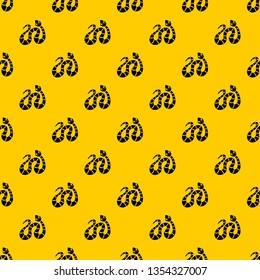 Black striped snake pattern seamless vector repeat geometric yellow for any design