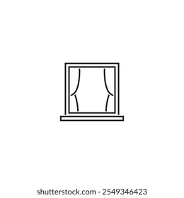 Design de ícone de janela listrada preta