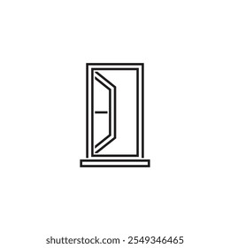 Black Striped Window Icon Design