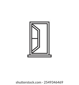 Black Striped Window Icon Design