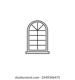 Black Striped Window Icon Design