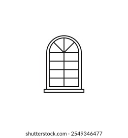 Black Striped Window Icon Design