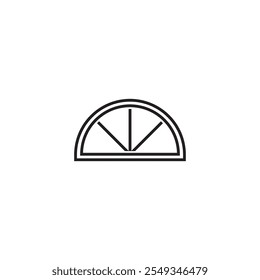 Black Striped Window Icon Design