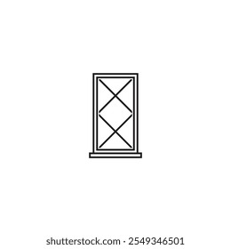 Schwarzes gestreiftes Fenster, Symboldesign
