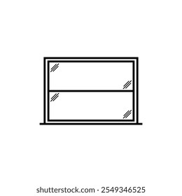 Black Striped Window Icon Design
