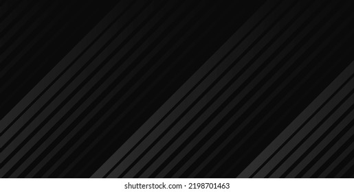 Black stripes abstract minimal geometric background. Vector concept tech banner design