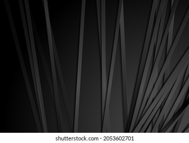 Black stripes abstract technology geometric background. Vector concept design