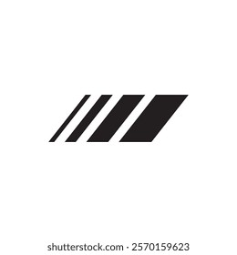 Black stripes logo, icon, vector illustration