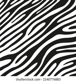 Black stripes on the skin of a zebra for decoration graphics