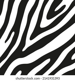Black stripes on the skin of a zebra for decoration graphics