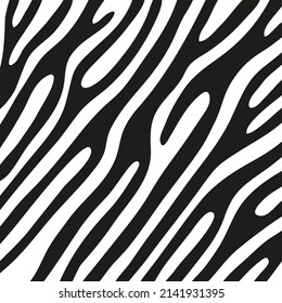 Black stripes on the skin of a zebra for decoration graphics
