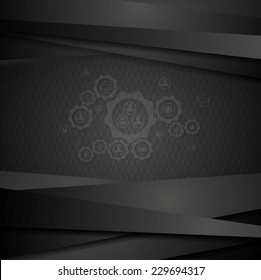 Black stripes teamwork concept background. Vector design