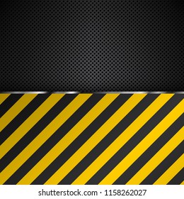 Black Stripped Rectangle. Blank Warning Sign. Vector illustration eps10