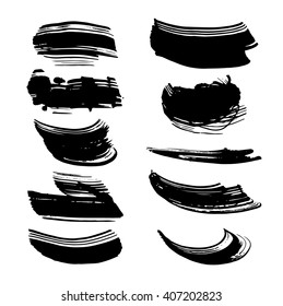 black strokes made with a brush