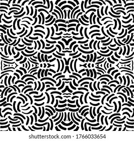 black strokes on a white background. Pattern ornament