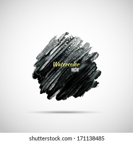 Black strokes of paint