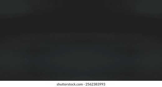 Black studio background with lights shining on the floor, black wall room with spotlights, edited illustration used for product display.
