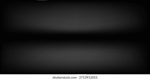 Fundo de estúdio preto com luzes brilhando no chão, sala de parede preta com holofotes, ilustração editada usada para exibição do produto.