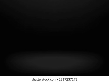 Black studio room background. Graphic art design. Vector illustration.