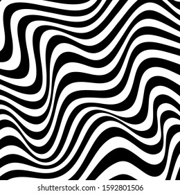 Black style wavy abstract background template vector.