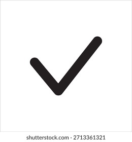 Ilustraciones vectoriales negras del icono de la marca de verificación de los estilos y aisladas en el fondo blanco.