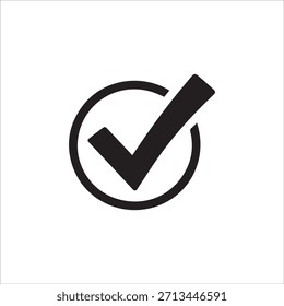 Ilustraciones vectoriales negras del icono de la marca de verificación de los estilos y aisladas en el fondo blanco.