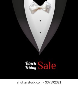Black stylish suit black friday sale vector background. Vector eps10