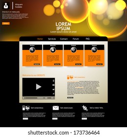 black stylish website template for personal portfolio - perfect layout for photographers, designers and design studio 