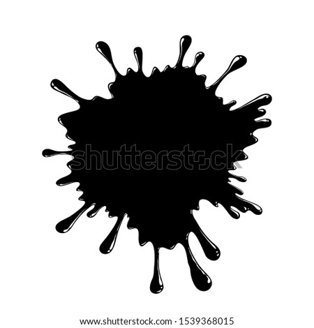 Black stylized blot. Cartoon paint blot. Vector illustration Stock photo © 