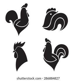 The black stylized cocks. Logo design for the company.